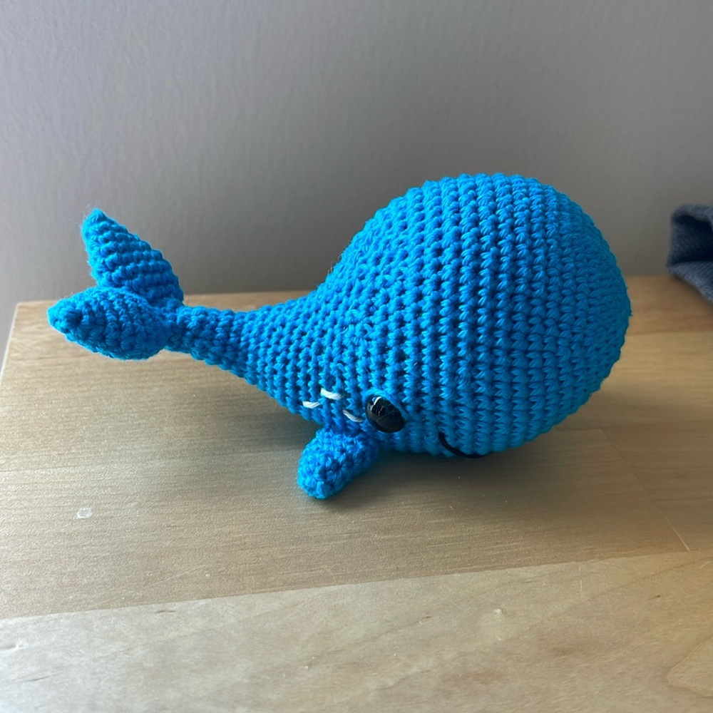 Handcrafted Blue Whale Figure Toy 🐳 Amigurui Crochet Figure